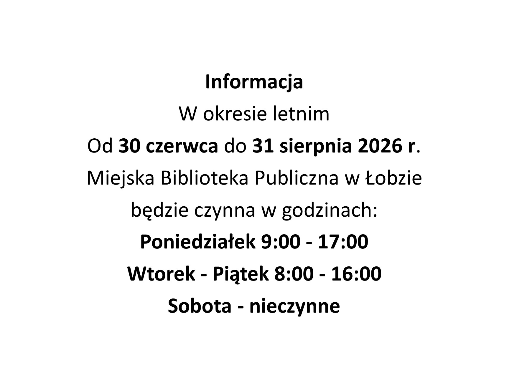 Informacja o&nbsp;czasie letnim