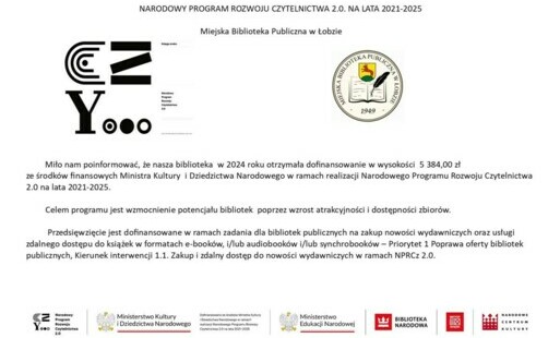 Zdjęcie do NARODOWY PROGRAM ROZWOJU CZYTELNICTWA 2.0. NA LATA 2021-2025