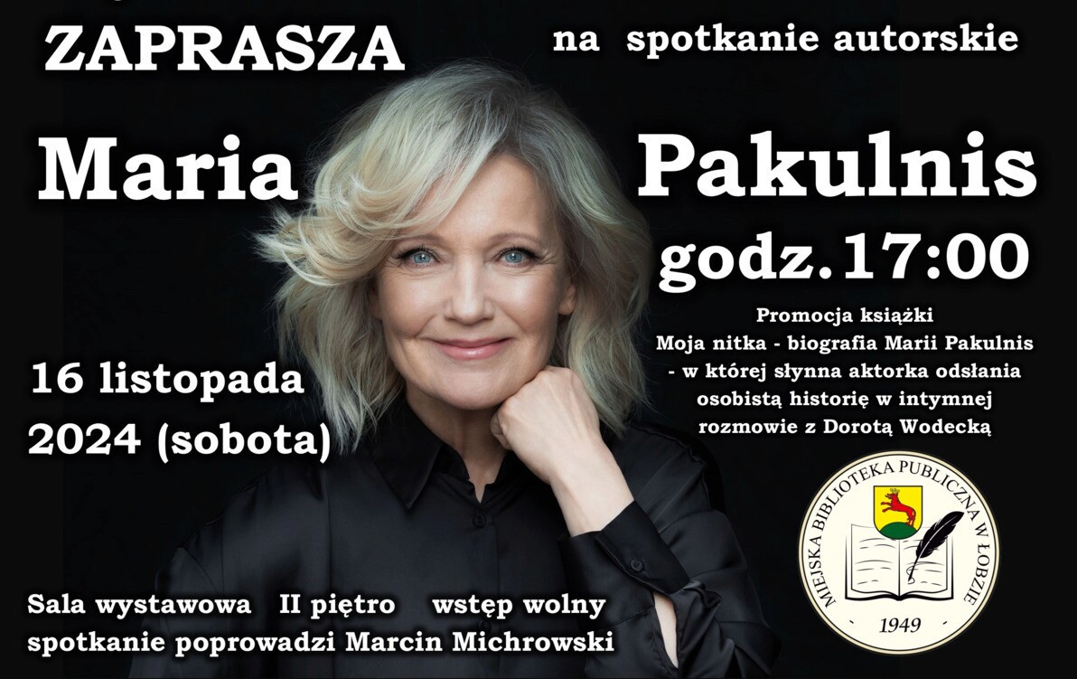 Zdjęcie do Spotkanie autorskie - Maria Pakulnis